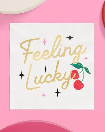XO Fetti Feeling Lucky Napkins 3-Ply 25 Pc Set