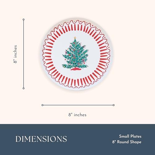 Bonjour Fte X One Only Paper Christmas Tree Plates 8 Pack