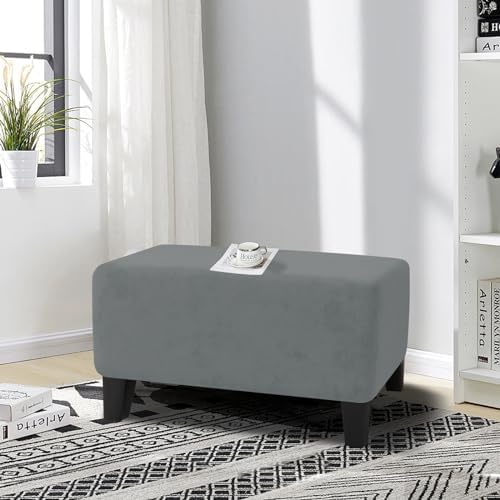 MAXIJIN Velvet Ottoman Cover Rectangular Stretch Slipcover