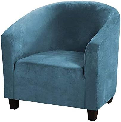 GULI Velvet Tub Chair Covers for Armchairs Blue