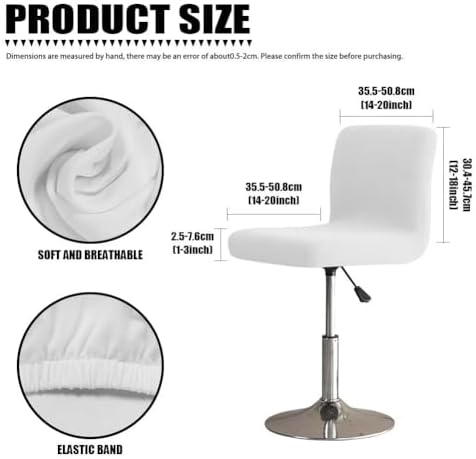 White Marble Stool Covers with Backs Set of 2