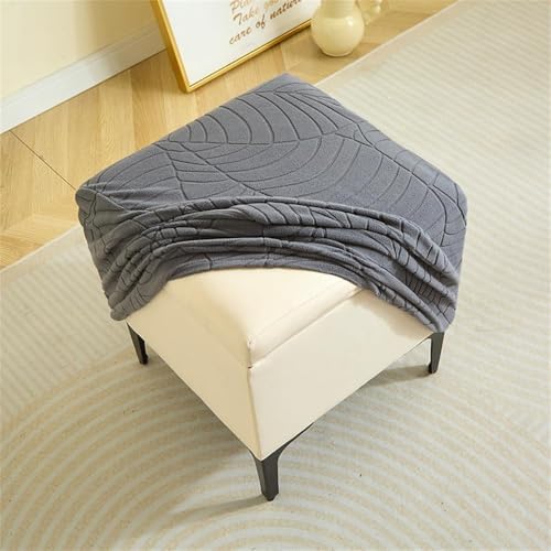 ZEaink Dark Gray Stretch Ottoman Slipcover Protector