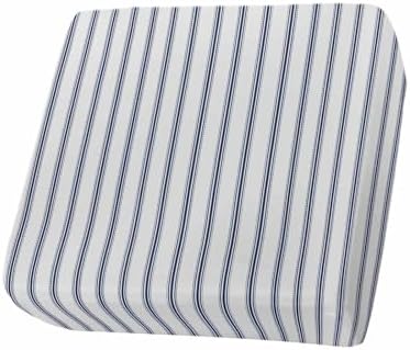 Navy Blue Striped Sofa Slipcovers with Elastic Bottom