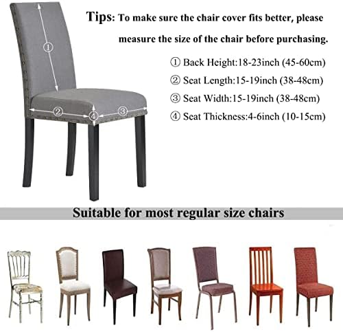 HZDHCLH Dining Chair Covers 4 Pack Stretch Spandex