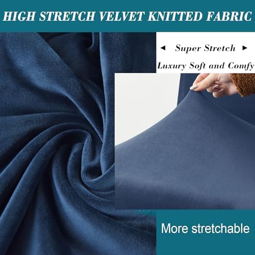 HFCNMY Stretch Velvet Ottoman Cover - Large