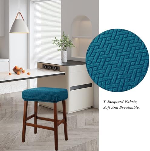 Stool Covers Rectangular Set of 2 Deep Teal