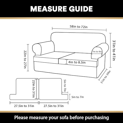 PrinceDeco 3 Piece T Cushion Sofa Slipcover - Sage