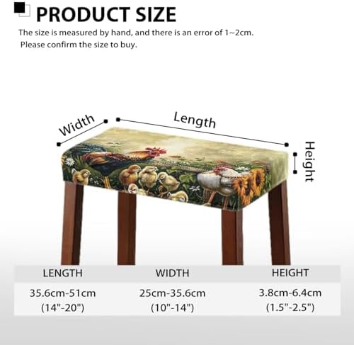 Tutolipy Stool Slipcovers Stretch Knitted Ottoman Cover