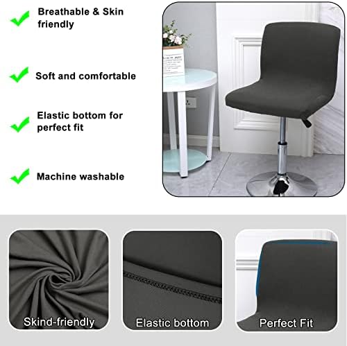 WOMACO Gray Stool Cover with Back Design