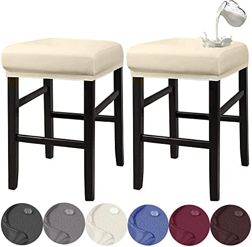 HFCNMY Stool Covers 2 Pack Beige