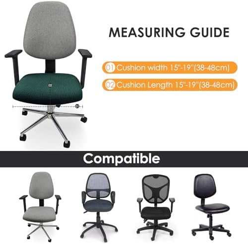 Yikko Soft Stretch Spandex Chair Slipcovers with Corn Grain Texture
