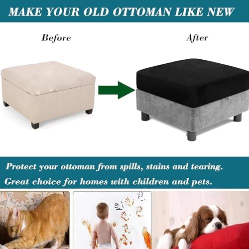 Waterproof Modular Storage Ottoman Covers Square