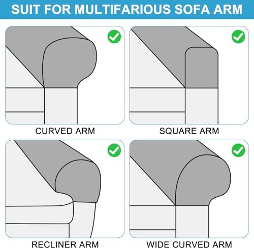 Uxcell 2Pcs Stretch Armrest Covers for Chair and Sofa