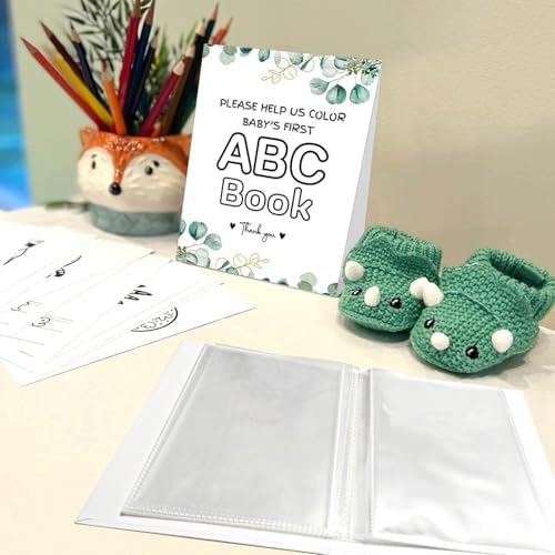 Babys First ABC Book Baby Shower Keepsake Game