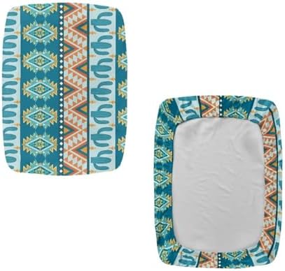 Bar Stool Covers Set of 2 Aztec Cactus Design