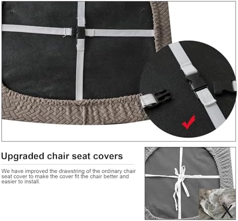 Genina Waterproof Dining Chair Covers 6 Pcs Taupe