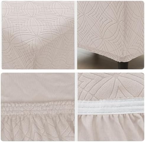 Bifaunvogel Square Ottoman Cover with Elastic Bottom S Beige