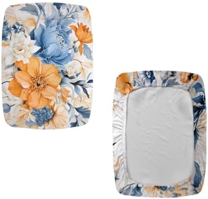 Luarisgur Flower Stool Covers Rectangular 2 Pack