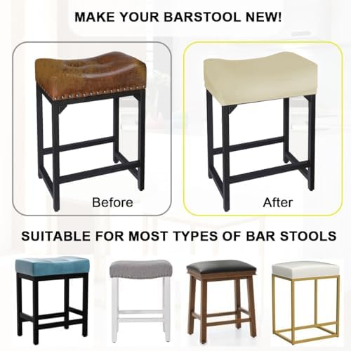 Levoberg Stretch Velvet Bar Stool Cover for Counter Height Stools