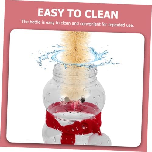 12 Set Snowman Shaped Juice Bottles with Scarves and Hats