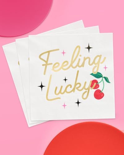 XO Fetti Feeling Lucky Napkins 3-Ply 25 Pc Set