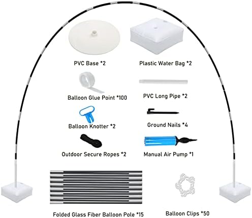 KAIYUN Balloon Arch Kit 10FT Wide 9FT Tall Adjustable
