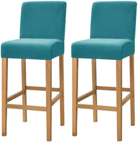 2 Pack Stretch Bar Stool Slipcovers with Back