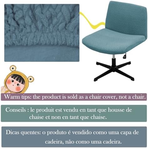 Dimatic Armless Office Chair Covers - White