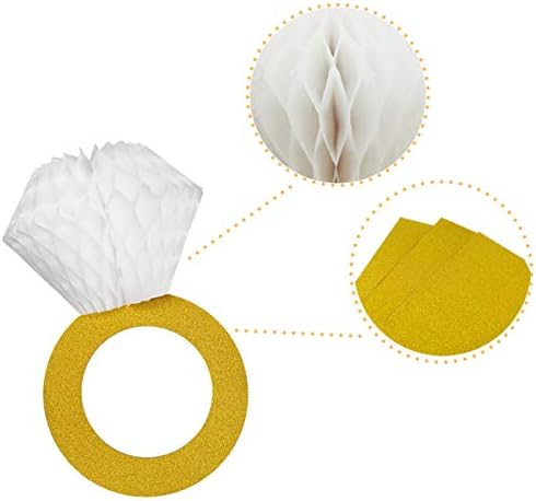 TTSAM Glitter Gold Diamond Ring Hanging Decorations 3 Pack