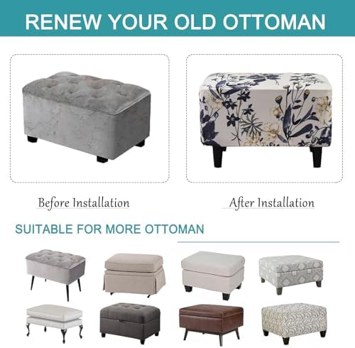 ZRCYXDW Rectangle Ottoman Cover Large