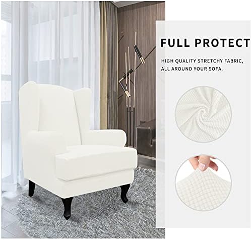 Easy-Going Stretch Wingback Chair Sofa Slipcover 2-Piece