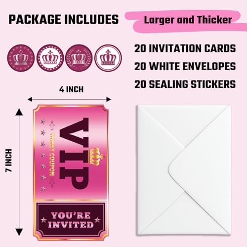 Pink Movie VIP Birthday Party Invitations