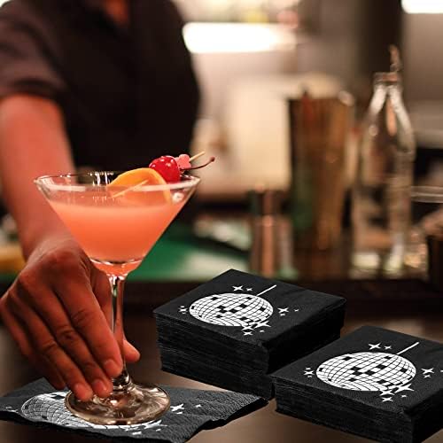 Cunno 160 Pack Disco Party Cocktail Napkins