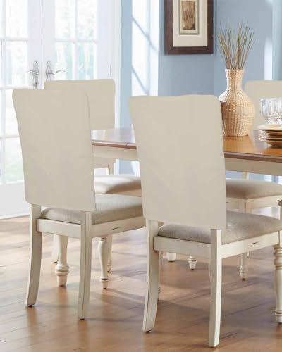 White Swan Chair Back Covers 6 Pcs Dining Room Protector