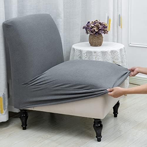 Liykimt Armless Accent Chair Cover Slipcover - Gray