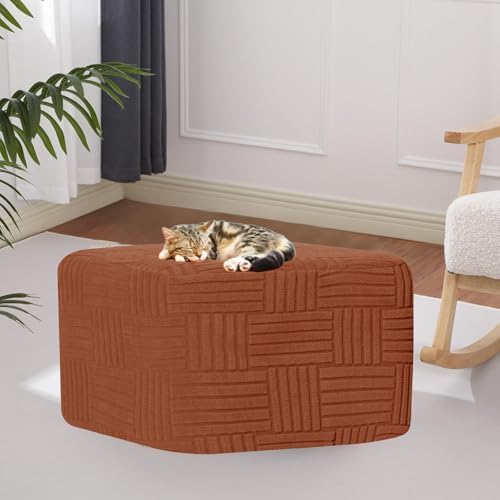 Orange Rectangle Ottoman Slipcover - Large