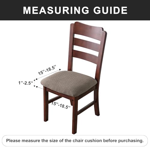 Genina Waterproof Dining Chair Covers 6 Pcs Taupe