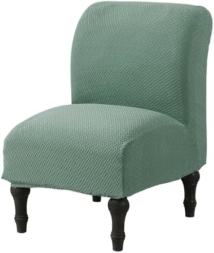 MIFXIN Armless Accent Chair Cover Jacquard Green