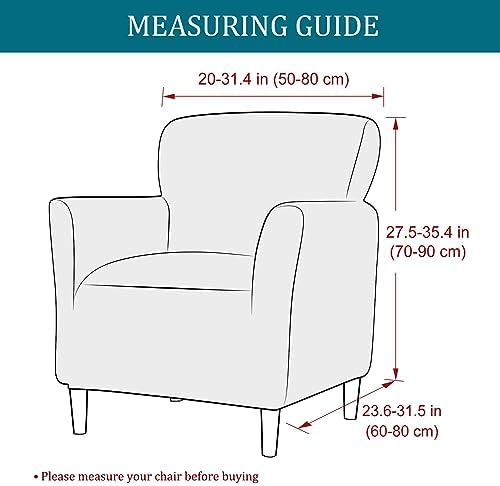 NILUOH Armchair Slipcovers with Elastic Band for Living Room Protection