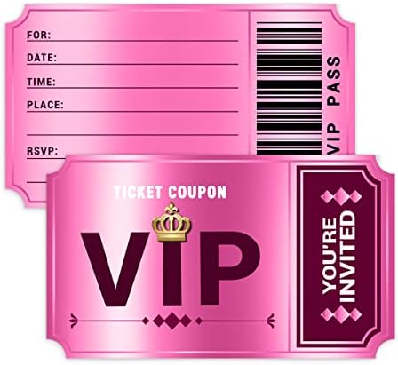 Wuguimeii Double-Sided Birthday Party Invitations with Envelopes Rose Red