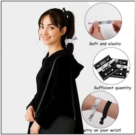 6Pcs Halloween Hair Ties for Girls Witch Theme Party Favors