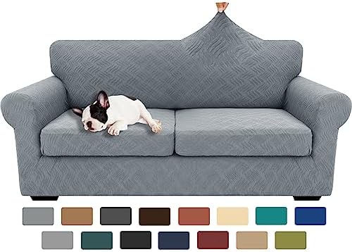 YEMYHOM Leaf Pattern Sofa Slipcovers 3-Piece Set