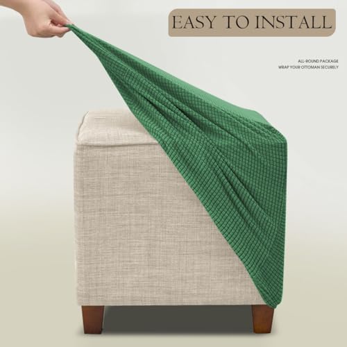 Buenanir Square Ottoman Slipcover with Elastic Band