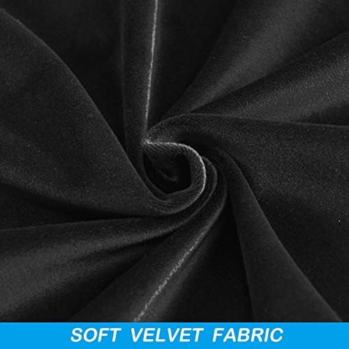 OBCREAT Velvet Ottoman Slipcover - Black