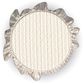 Ambesonne Victorian Ottoman Cover 2 Piece Set Cream Tan