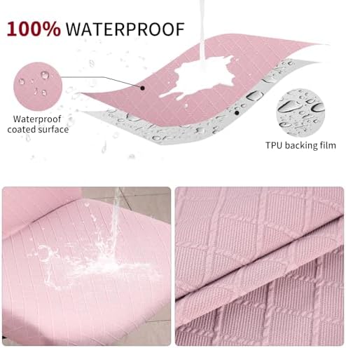 YISUN Waterproof Criss Cross Chair Cover Pink