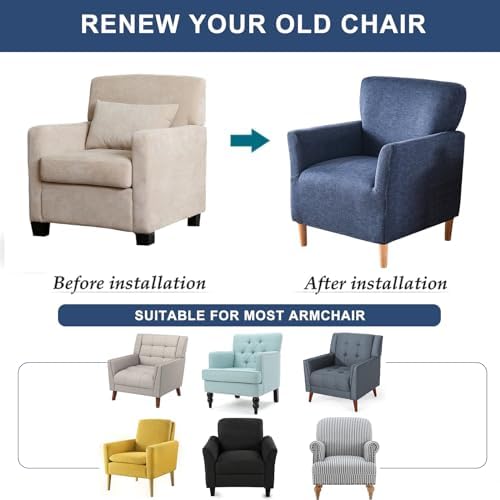 HAOYONG Stretch Velvet Armchair Slipcover Set of 1