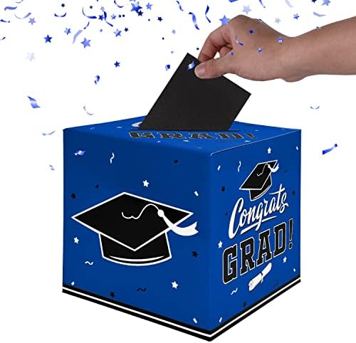Gatherfun Graduation Decorations Blue Card Box