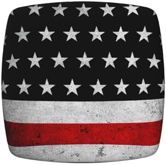 Ouqiuwa American Flag Square Chair Covers Set of 4 for Dining Chairs