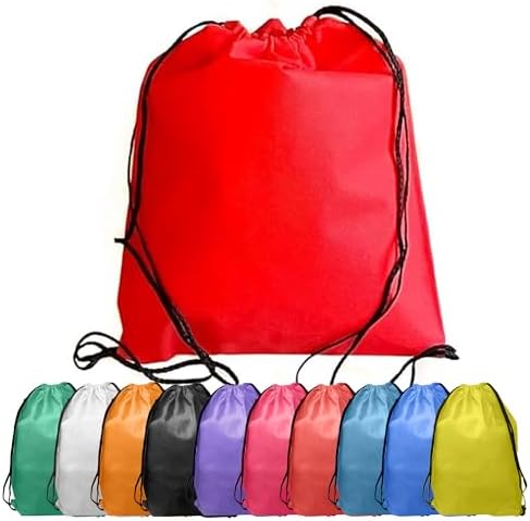 Podzly Bulk 50 Pack Drawstring Backpacks - Bright Colors